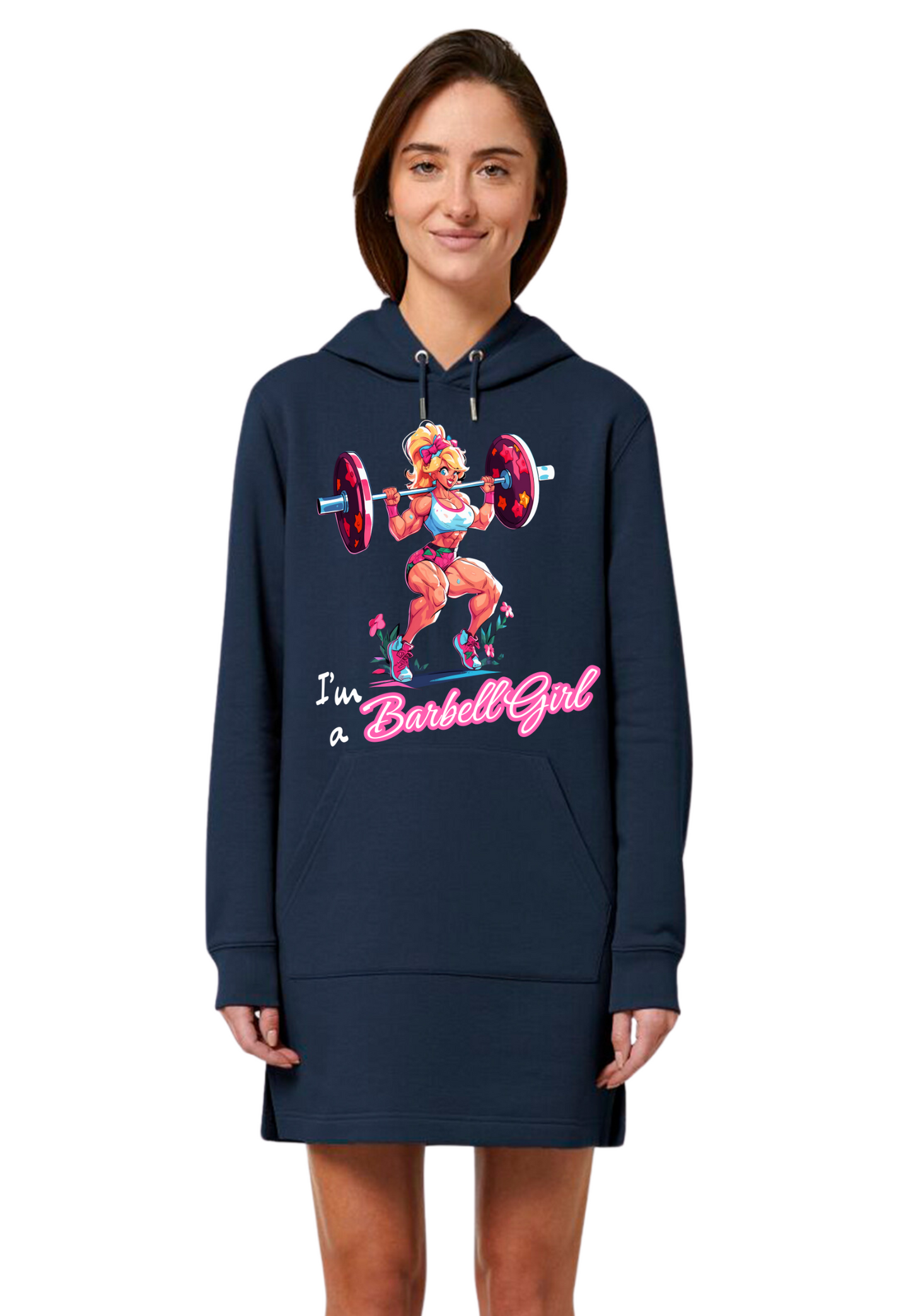 Gym - I'm a Barbell Girl WMN Hoodie Dress