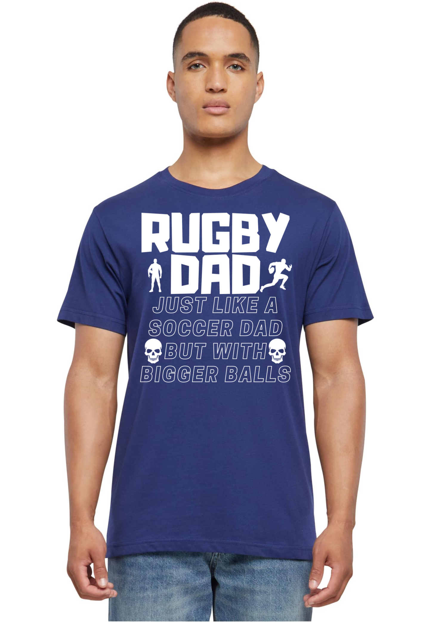 Rugby - Rugby Dad - bigger balls round neck T-Shirt