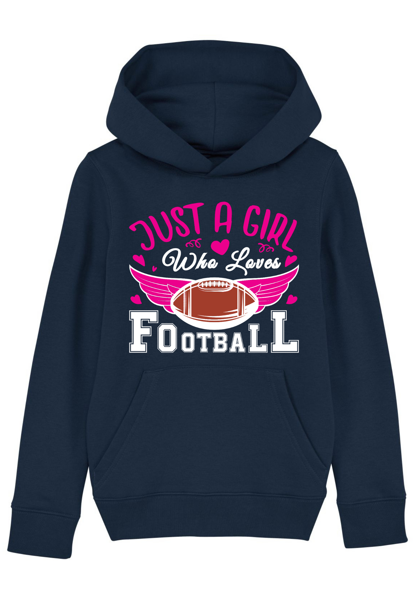 Football - Just a Girl Kids Hoodie