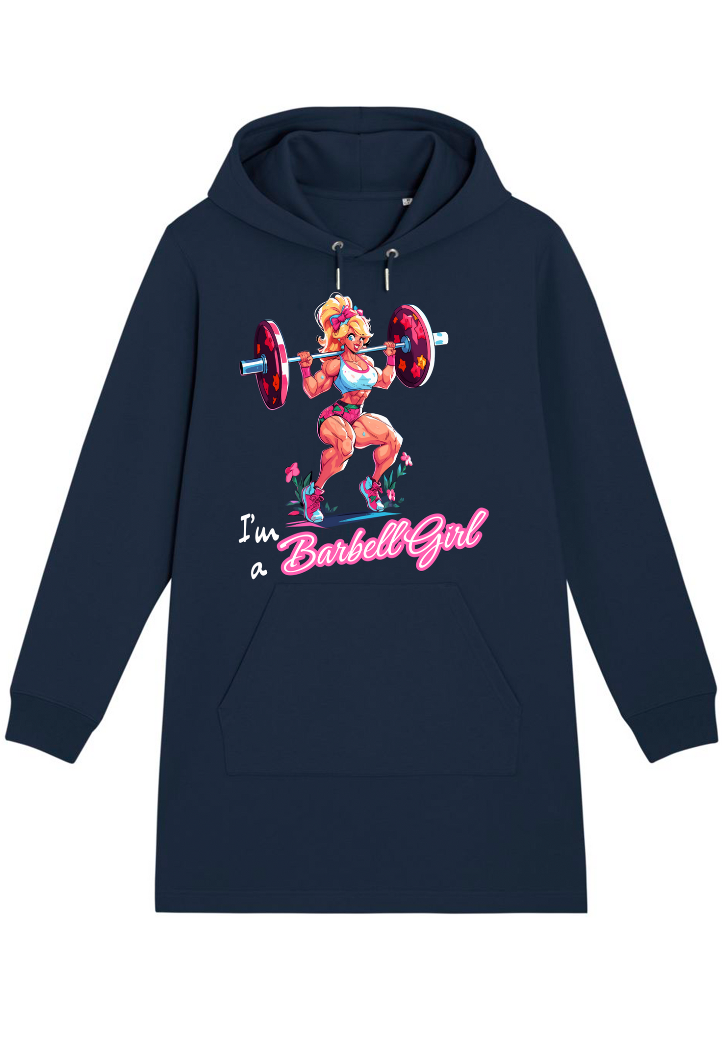 Gym - I'm a Barbell Girl WMN Hoodie Dress