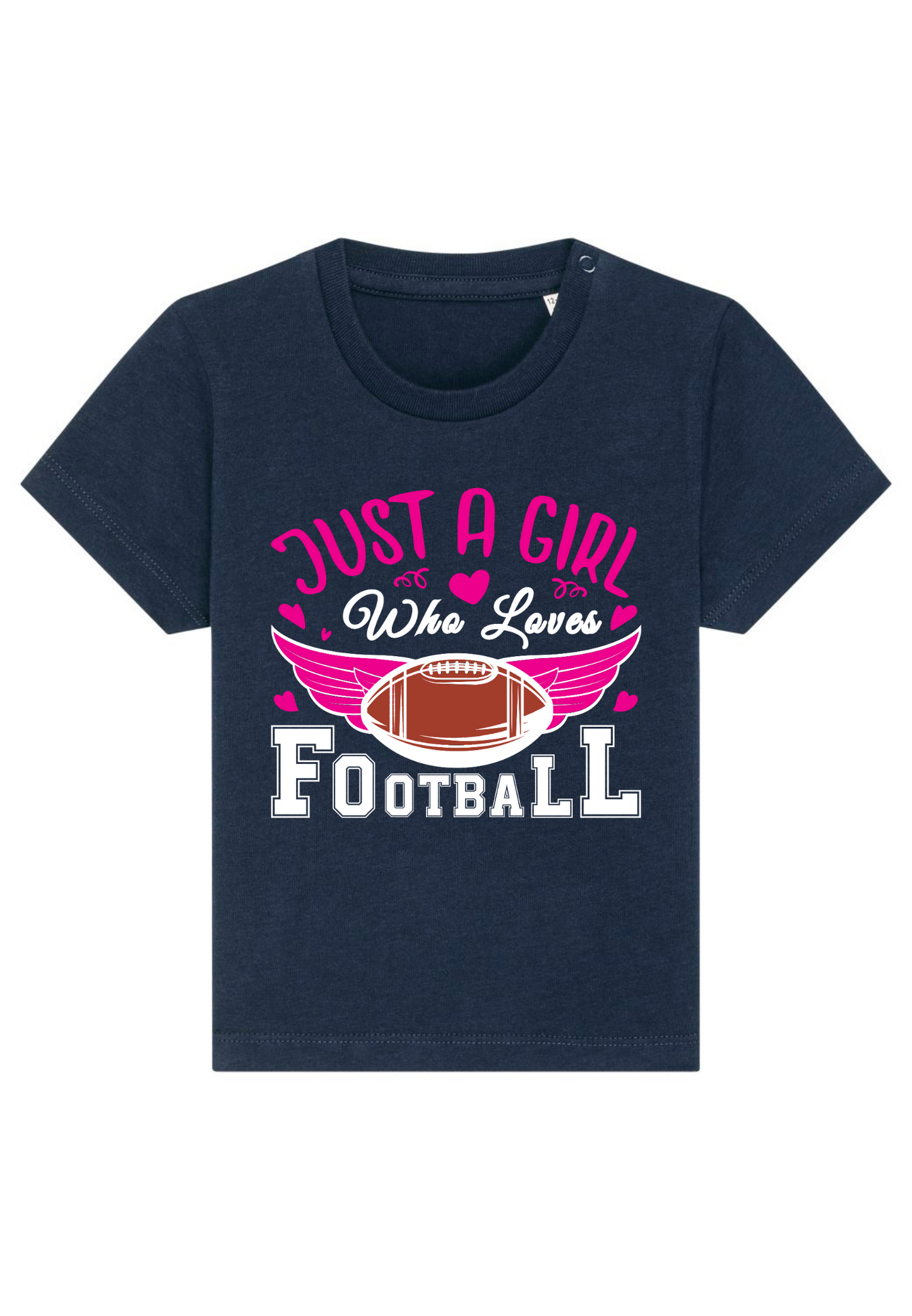 Football - Just a Girl Baby T-Shirt