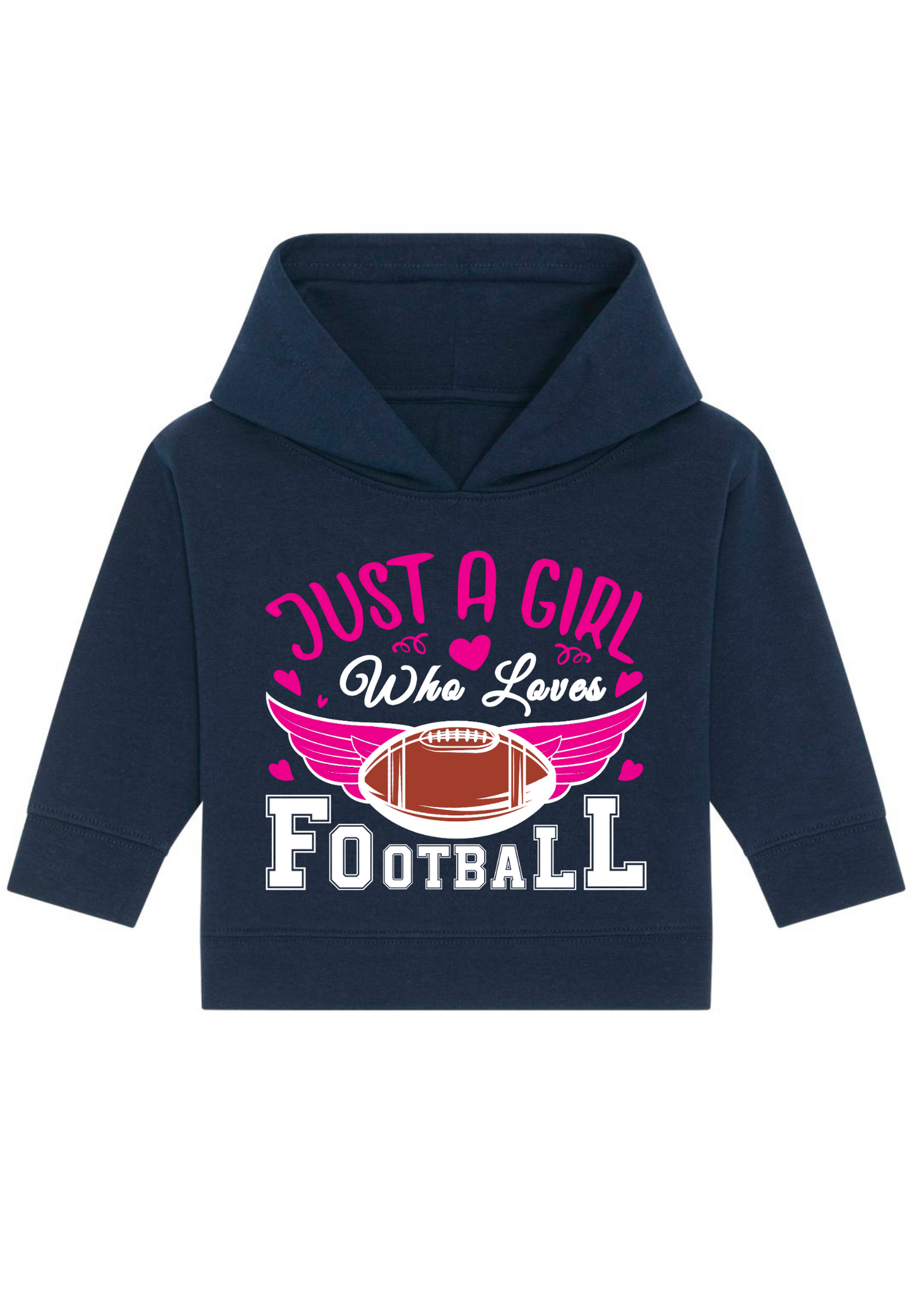 Football - Just a Girl Baby Hoodie