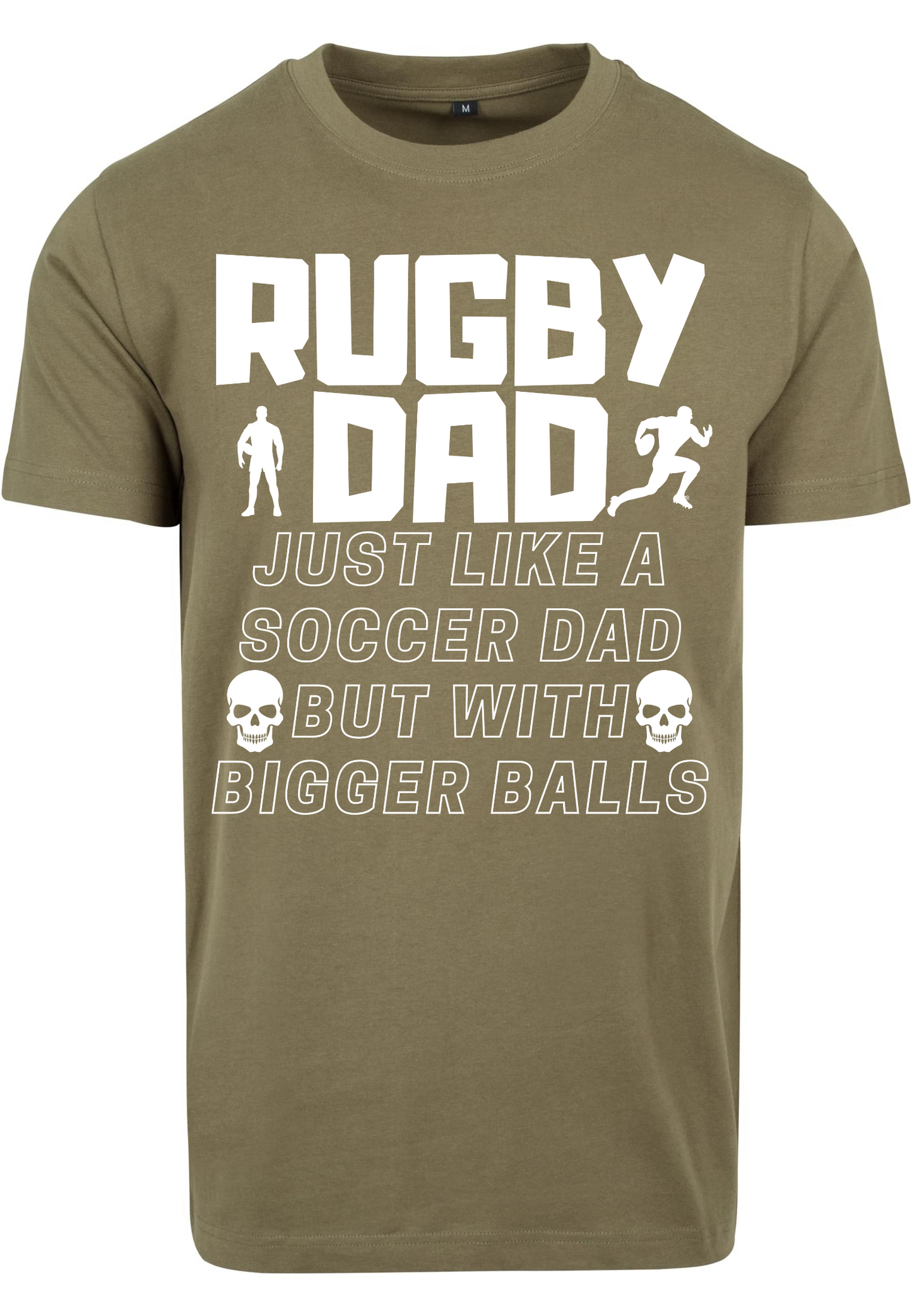 Rugby - Rugby Dad - bigger balls round neck T-Shirt