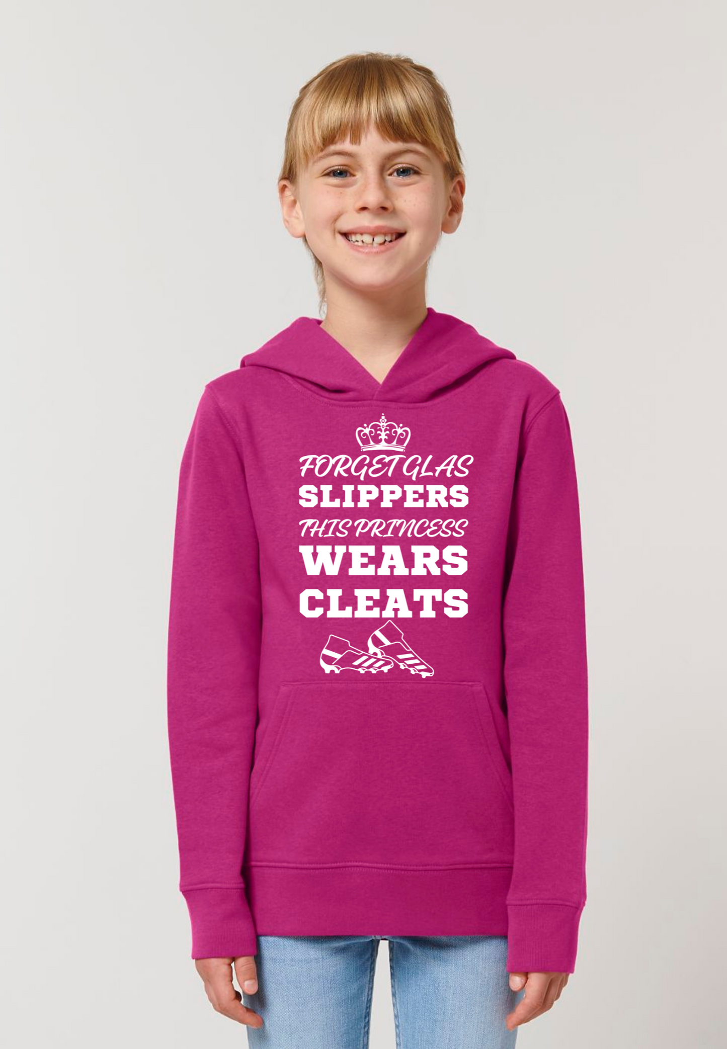 Sports - Princess wears Cleats Kids Hoodie