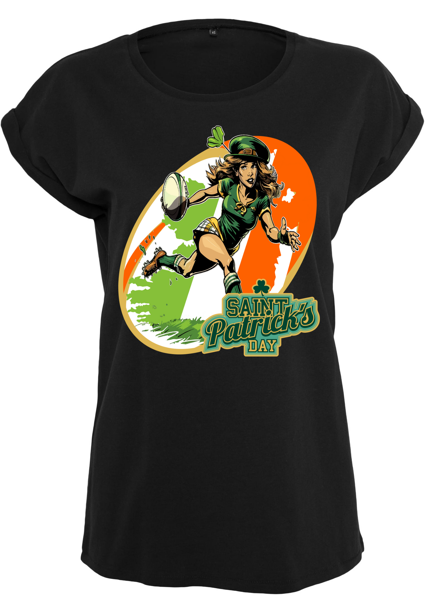 Rugby - St-Paddy WMN extended shoulder T-Shirt