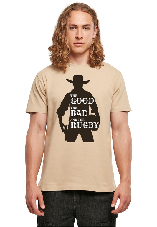 Rugby - The Good, the Bad and the Rugby unisex round neck T-Shirt