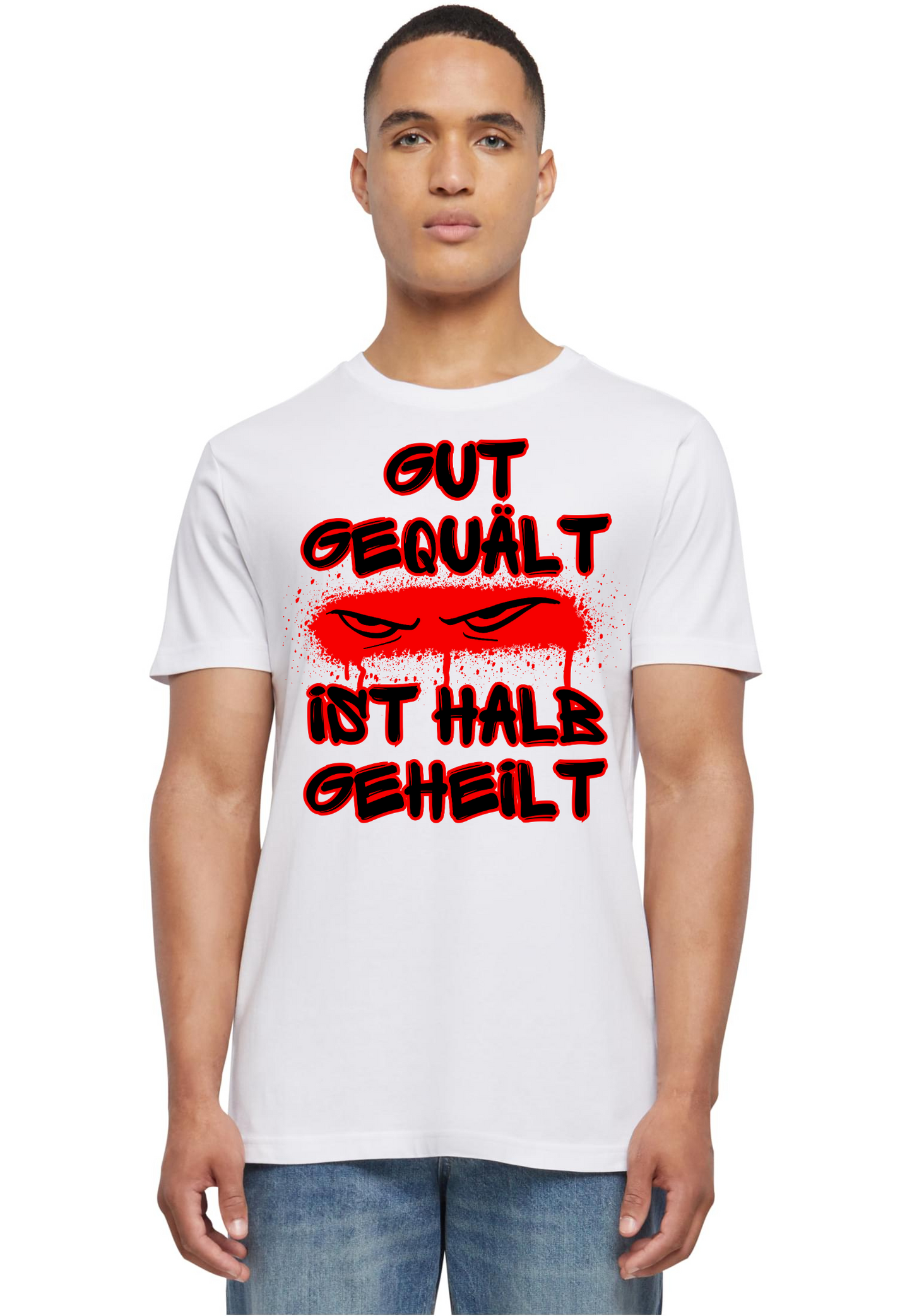 Physio - halb geheilt round neck unisex T-Shirt